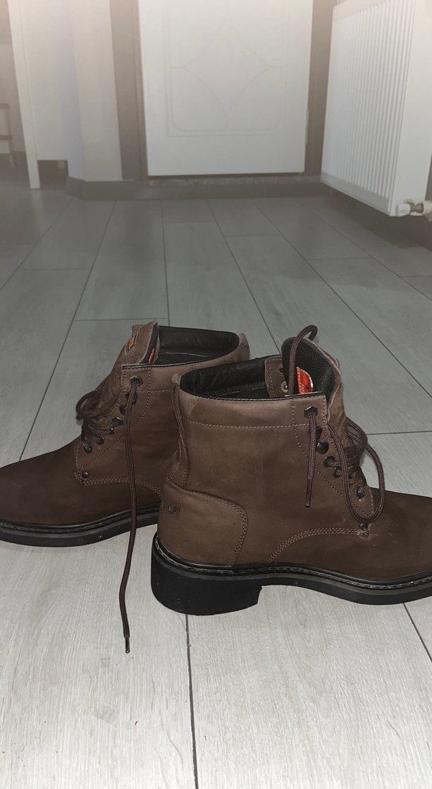 Erkek Kahverengi Deri Biker Botlar - Görsel 3