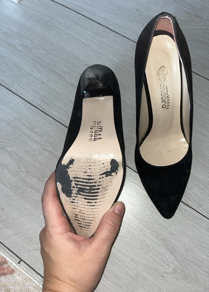 Kadife stiletto - Görsel 3