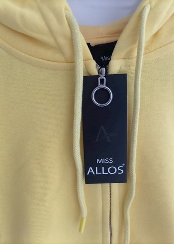 s Beden Sarı Kadın Fermuarlı Sweatshirt hırka
