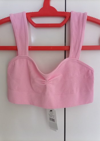 Pembe Bralet Mini Kesim
