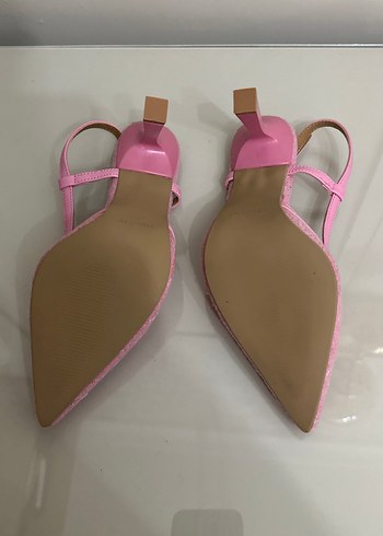 35 Beden pembe Renk Pembe Stiletto Topuklu Kadın Abiye Ayakkabı