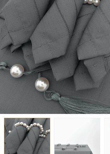 Gri Çizgili Modern Masa Örtüsü - Görsel 2