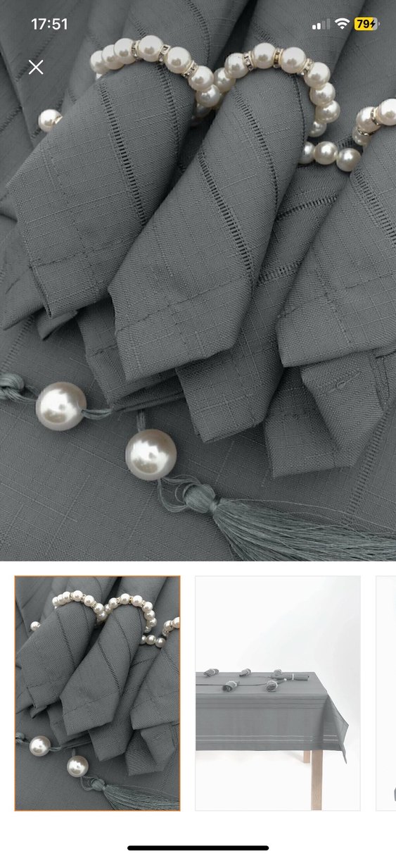 Gri Çizgili Modern Masa Örtüsü - Görsel 2