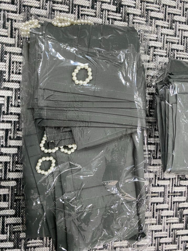 Gri Çizgili Modern Masa Örtüsü - Görsel 5