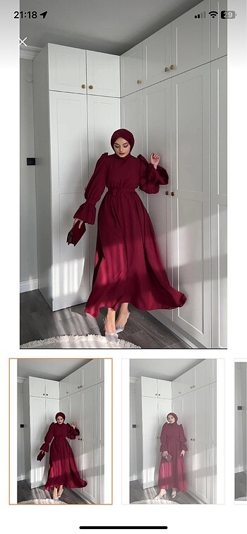 Bordo abiye - Görsel 2