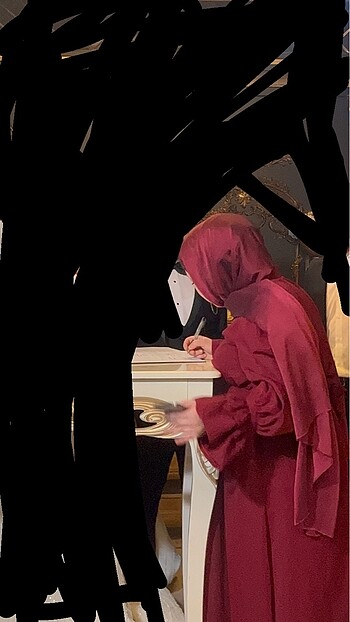 Bordo abiye - Görsel 4