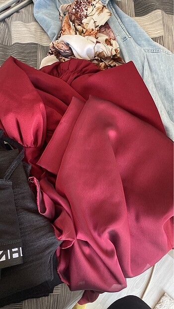 Bordo abiye - Görsel 3