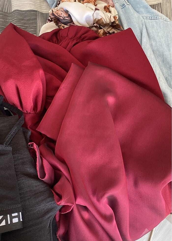 Bordo abiye - Görsel 3