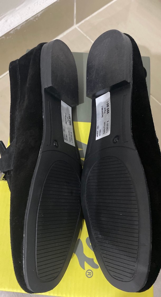 Siyah Süet Tokalı Loafer - Görsel 3