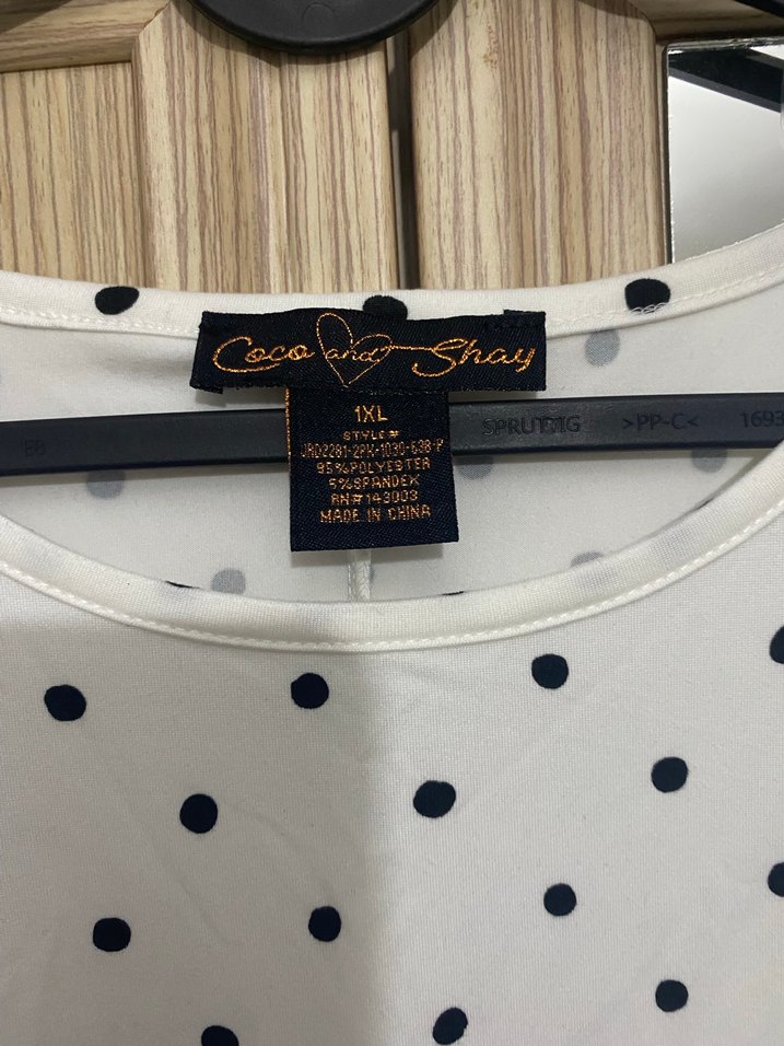 Puantiye Desenli Beyaz penye Elbise - Görsel 3