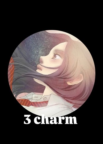 Parlak Siyah Gotik 3 Charm Kadın Aksesuarı
