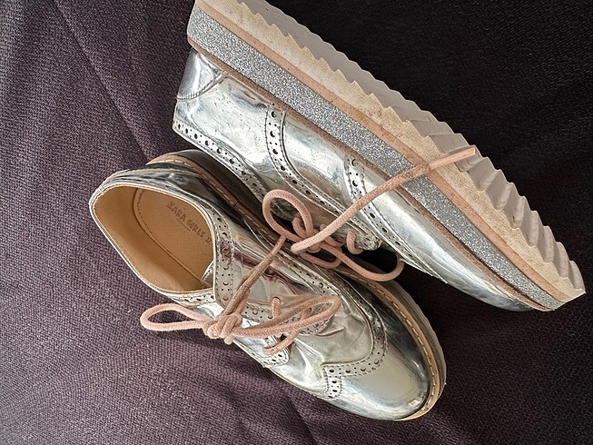 32 Beden gri Renk Zara Loafer