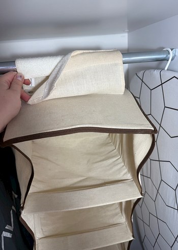 Bej Renkli Askıya Asılan Gardırop Düzenleyici - Görsel 3