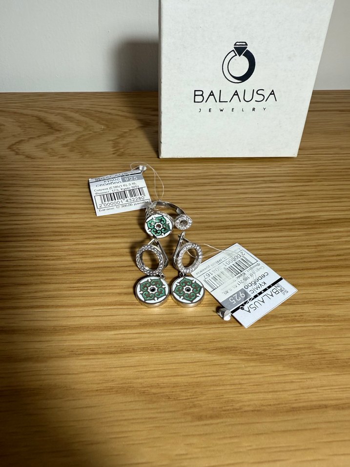 Balausa Gümüş Küpe ve Yüzük Kazakistan - Görsel 2