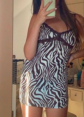 Diğer Zebra desen elbise 