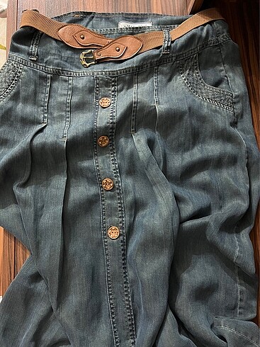 100% pamuk denim etek