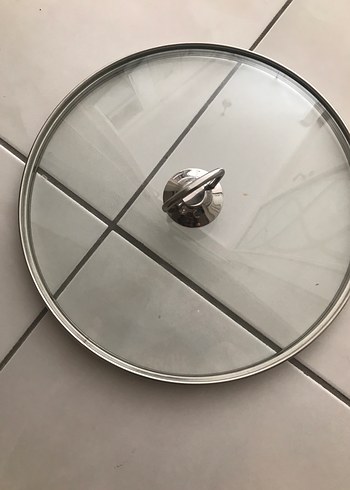 Gri Cam Tencere Kapak 28 cm sıfır ürün
