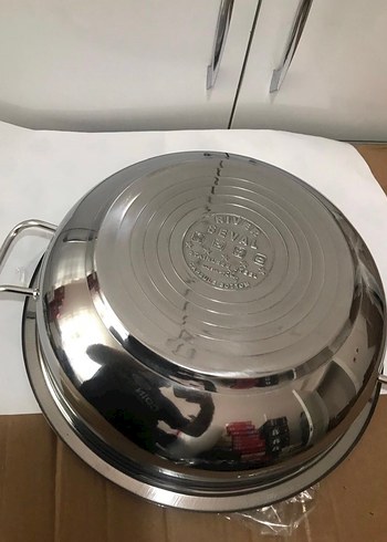 Diğer Parlak Bej Kapaklı pilav karnıyarık Tencere 30 cm
