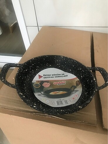 19 cm döküm sahan tava sıfır ürün