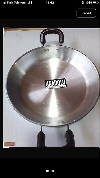 22 cm alümimyum tava sıfır ürün