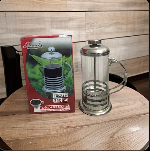 350 ml french press demlik sıfır ürün kutulu