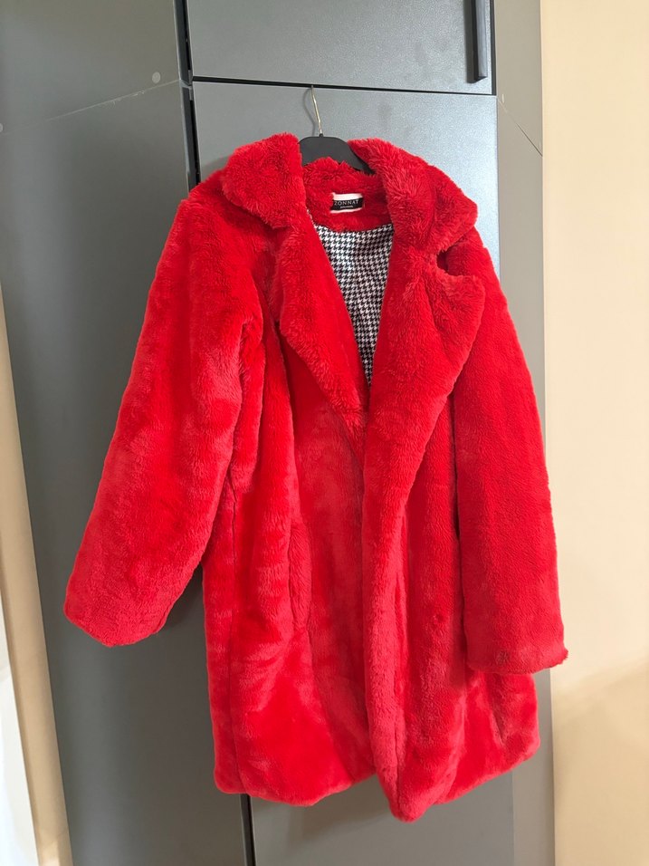 KIRMIZI SUNİ KÜRK - Görsel 2