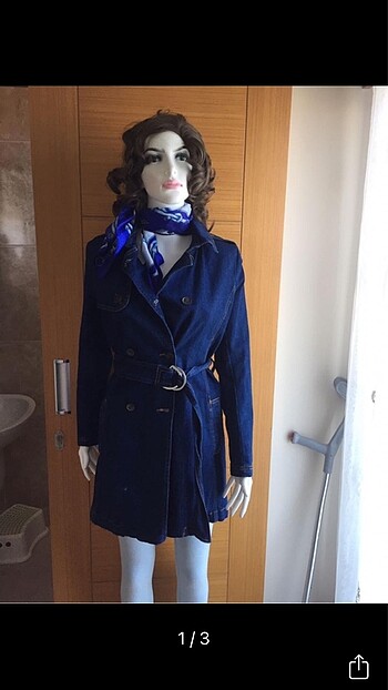 STRADİVARİUS  TRENÇ KOT - Görsel 3