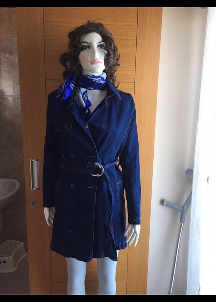 STRADİVARİUS  TRENÇ KOT - Görsel 3