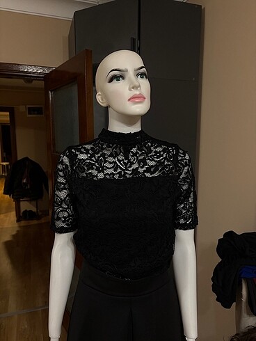 H&M DANTEL DETAY ŞIK BLUZ