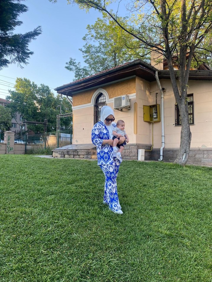 Mavi kimona takım - Görsel 3