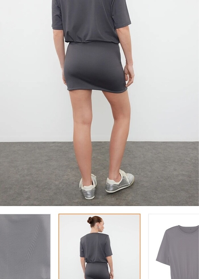 Gri elbise - Görsel 3