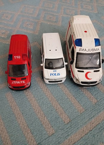Üçlü Acil Durum Oyuncak Araç Seti
