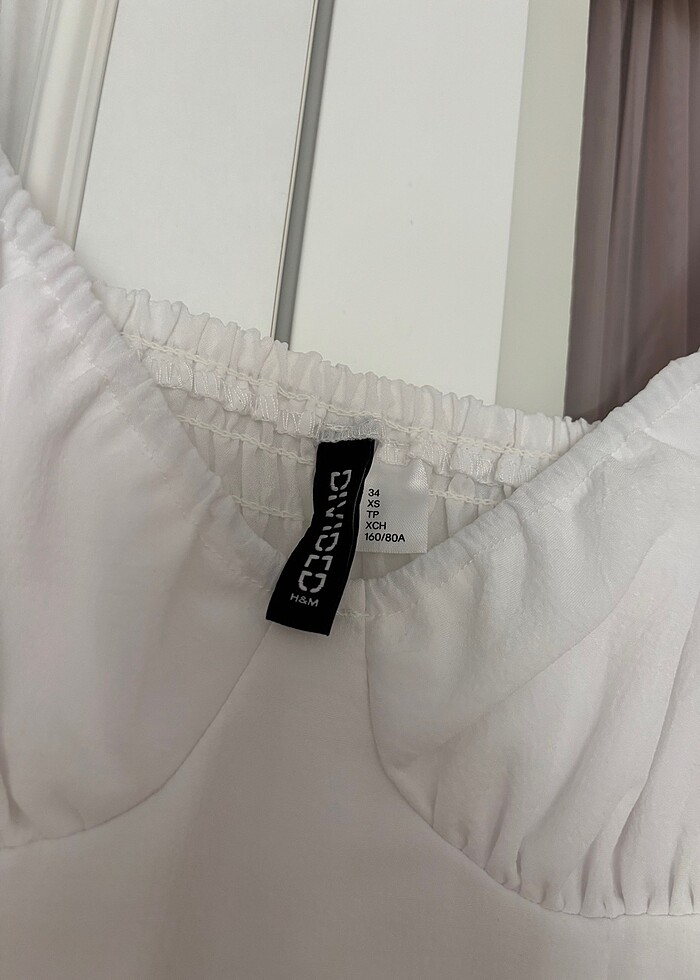 Beyaz mini elbise - Görsel 3