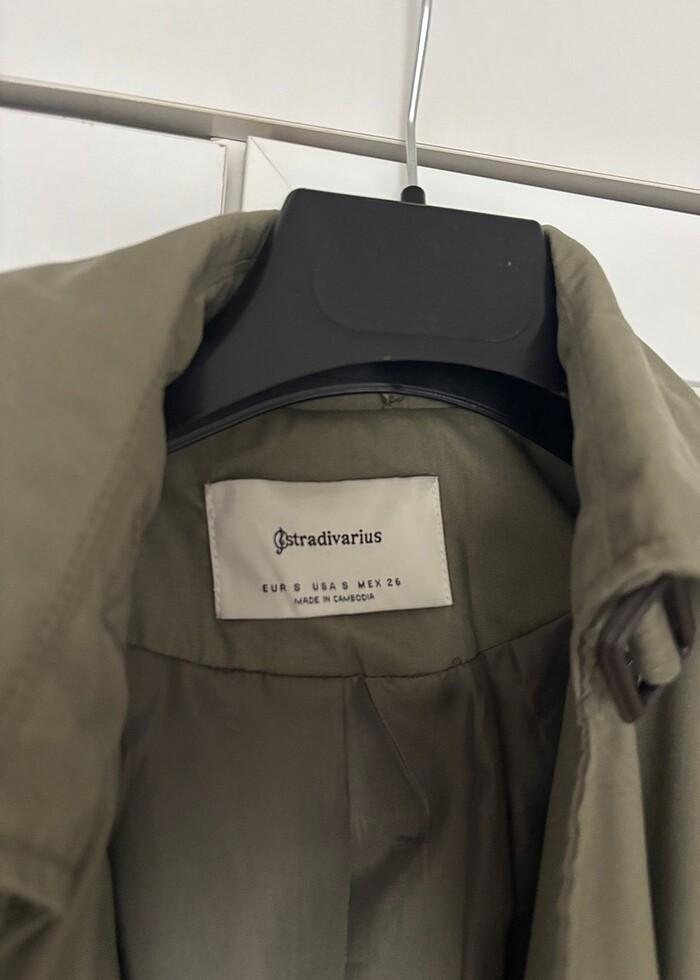 Stradivarius haki trençkot - Görsel 2