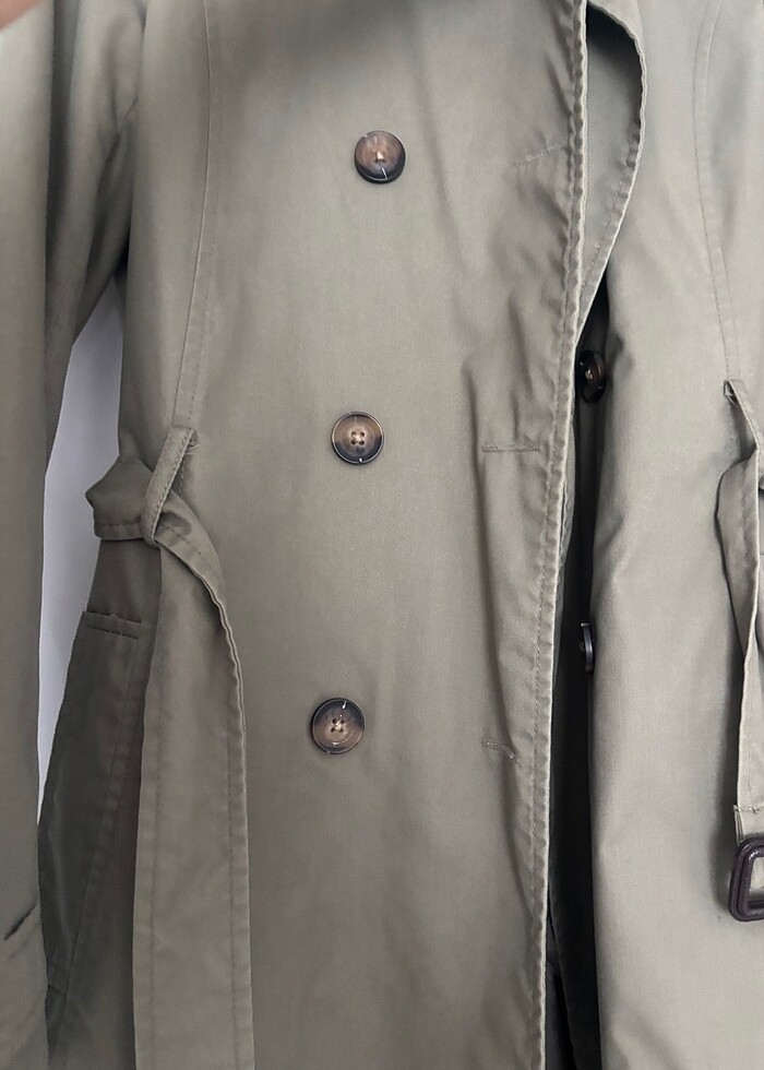 Stradivarius haki trençkot - Görsel 3