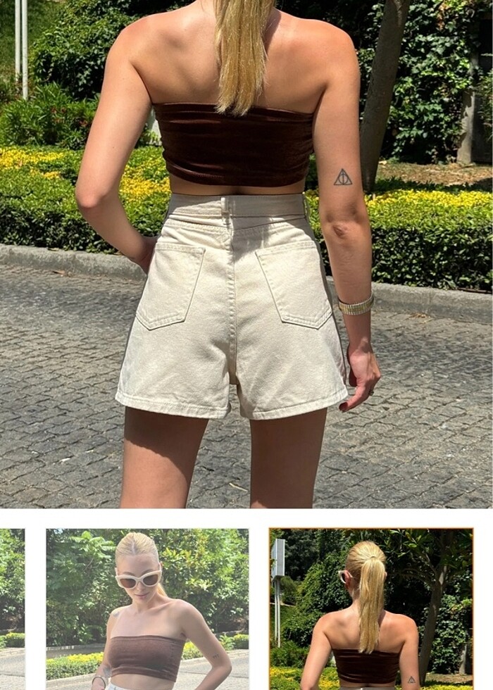 Jean şort - Görsel 2