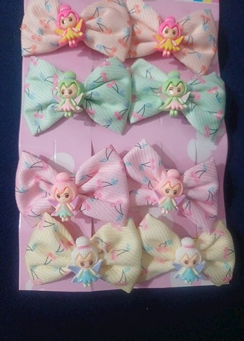 Çok Renkli Pastel Fiyonk Saç Tokaları - Görsel 4