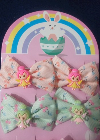 Çok Renkli Pastel Fiyonk Saç Tokaları - Görsel 2