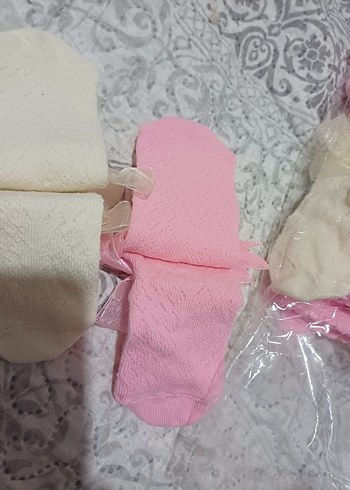 Kız Çorabı, krem  ve Pembe - Görsel 4