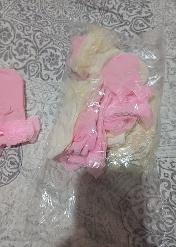 Kız Çorabı, krem  ve Pembe - Görsel 2