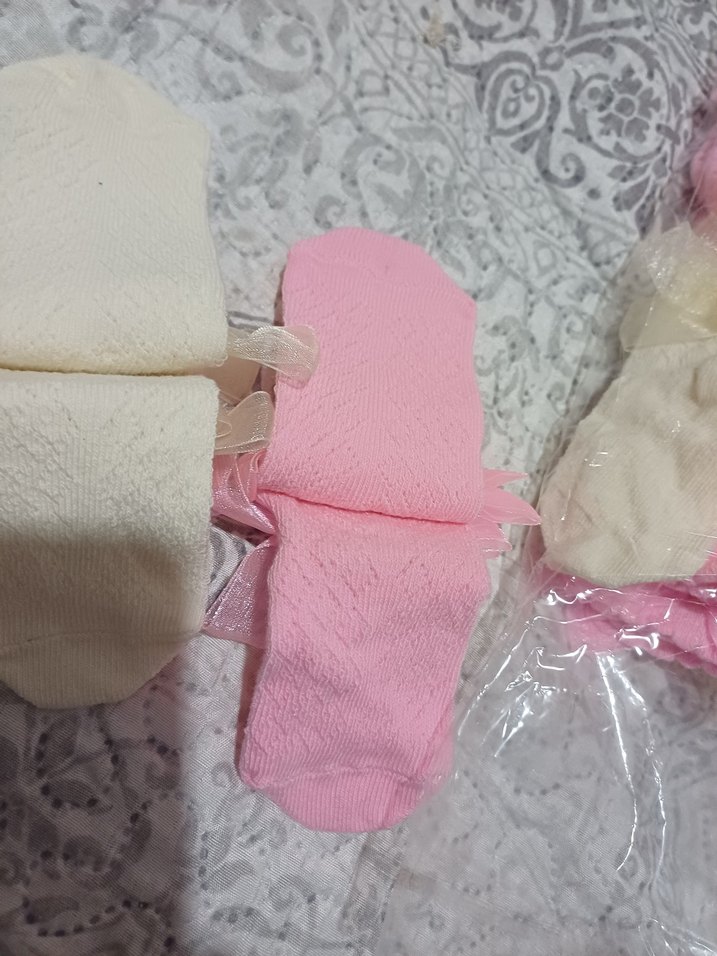 Kız Çorabı, krem  ve Pembe - Görsel 4