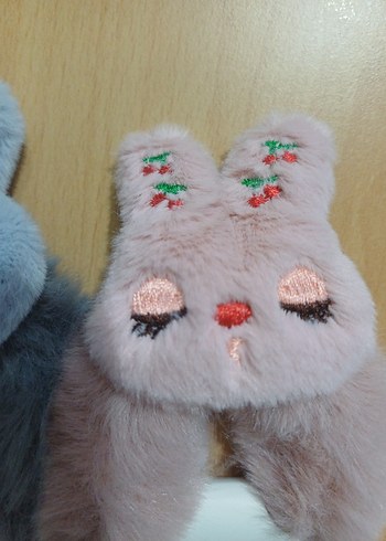 Nakışlı Kürklü Çocuk Tavşan toka - Görsel 4