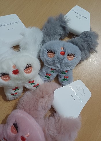 Nakışlı Kürklü Çocuk Tavşan toka - Görsel 5