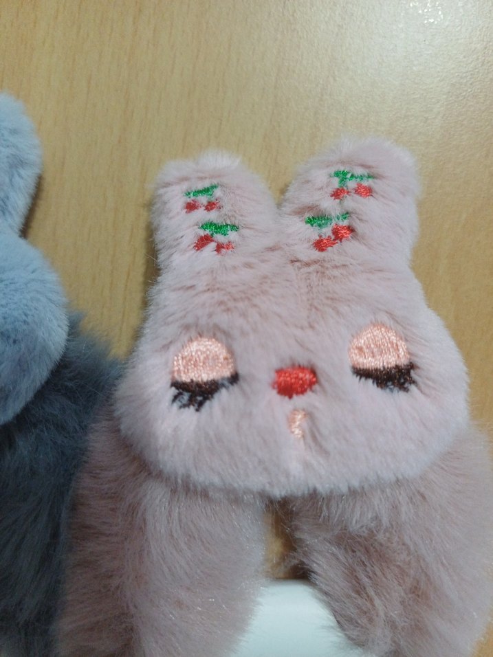 Nakışlı Kürklü Çocuk Tavşan toka - Görsel 4