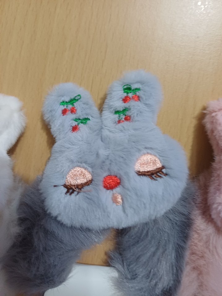 Nakışlı Kürklü Çocuk Tavşan toka - Görsel 3