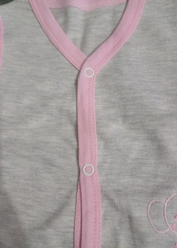 Kız Çocuk Gri Düğmeli Yelek - Görsel 3