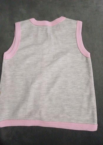 Kız Çocuk Gri Düğmeli Yelek - Görsel 2