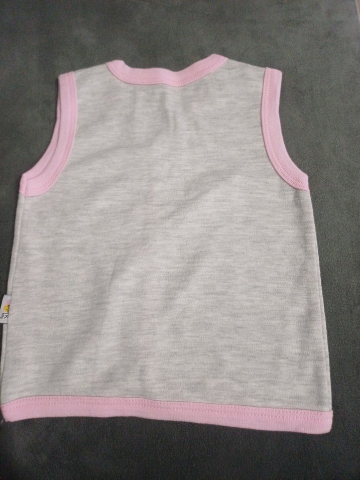 Kız Çocuk Gri Düğmeli Yelek - Görsel 2