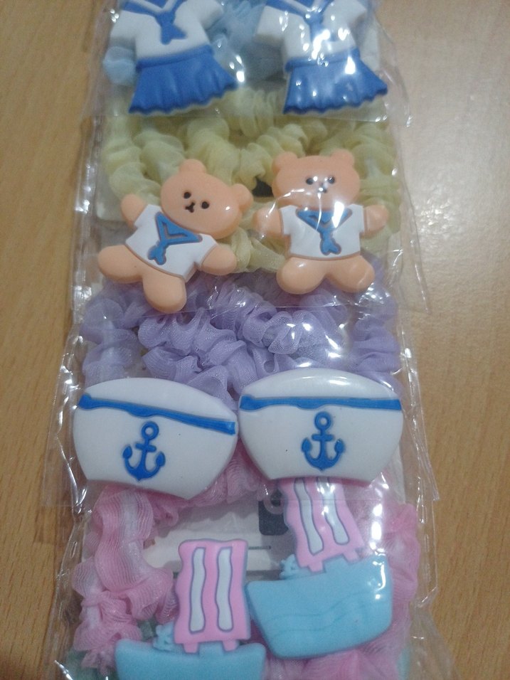 Çocuklar için Elastik Pastel Desenli Saç Tokaları - Görsel 3