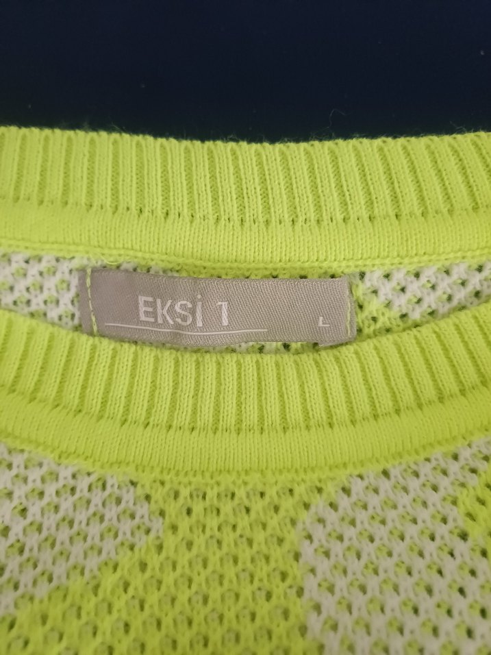 Sarı Uzun Kollu Triko erkek  Kazak - Görsel 2